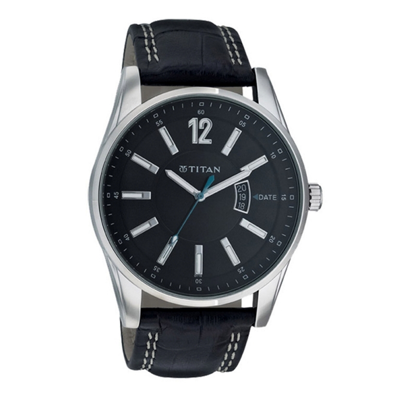 WW0228 Titan Octane Leather Belt Date Watch 9322SL04