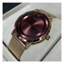 WW0541 IBSO Slim Rose Gold Mesh Chain Watch S8160G