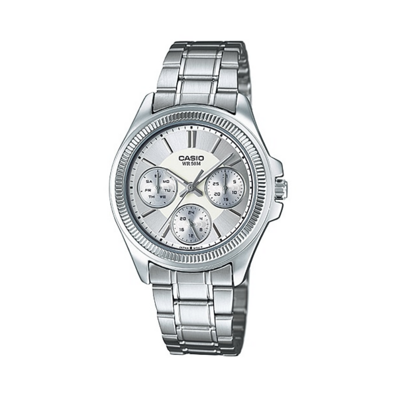 WW1283 Casio Enticer Multifunction Ladies Chain Watch LTP-2088D-7AV