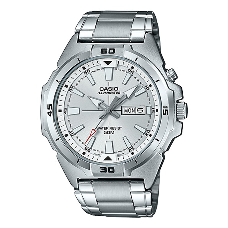 WW0505 Casio Enticer Day Date Illuminator Chain Watch MTP-E203D-7AVDF