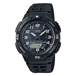 WW0078 Casio Tough Solar Dual Time Resin Belt Watch AQ-S800W-1BVDF