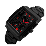 WW1225 SKMEI Multifunction Dual Time PU Chain Watch 1274