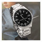 WW0106 Casio Enticer Dual Time Stainless Steel Chain Watch AMW-830D-1AVDF