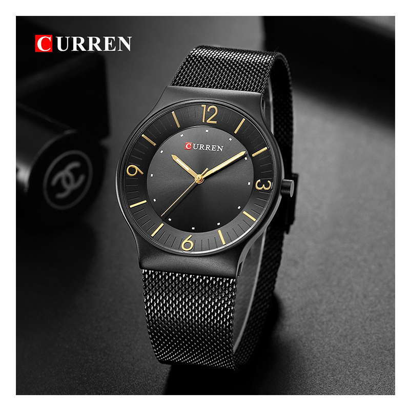 WW0163 Curren Slim Mesh Chain Watch