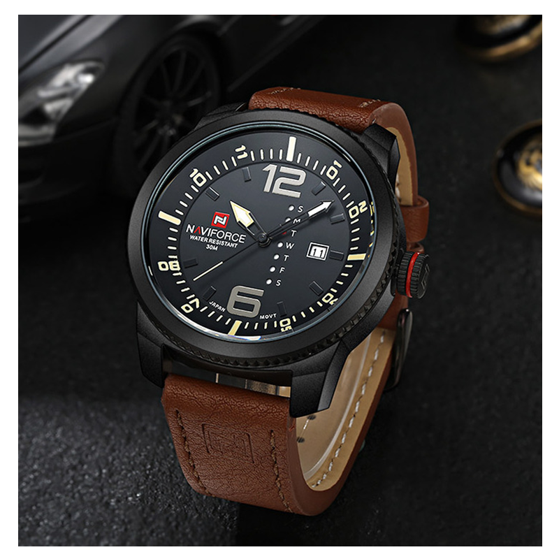 WW0348 Naviforce Day Date Belt Watch