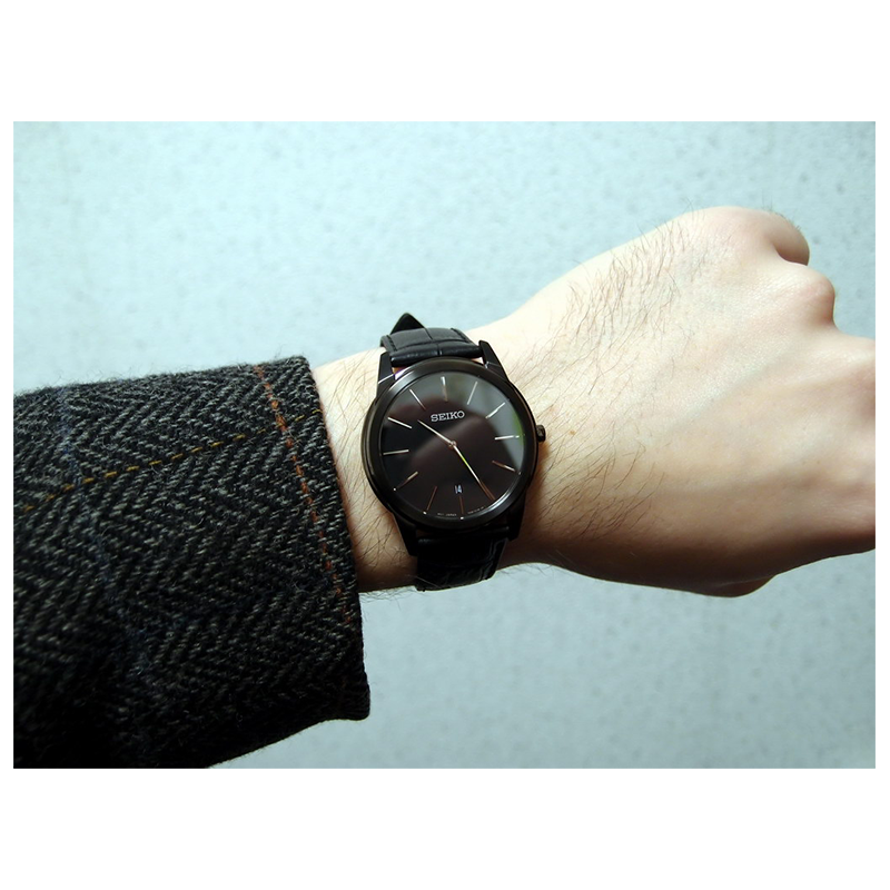 WW0914 Seiko Slim Date Leather Belt Watch SKP375P1