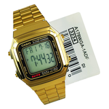 WW0726 Casio Vintage Dual Time Digital Golden Chain Watch A178WGA-1ADF
