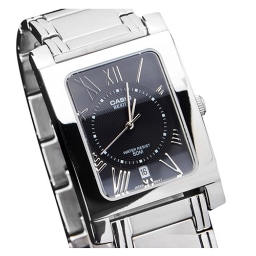 WW0302 Casio Beside Date Stainless Steel Chain Watch BEM-100D-1A2VDF