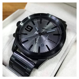WW0151 Diesel Rasp Black Sunray Dial Chronograph Stainless Steel Chain Watch DZ4453