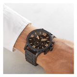 WW0263 Fossil Nate Chronograph Black Stainless Steel Chain Watch JR1356