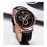 WW1009 Naviforce Sweep Second Multifunction Leather Belt Watch NF3002M