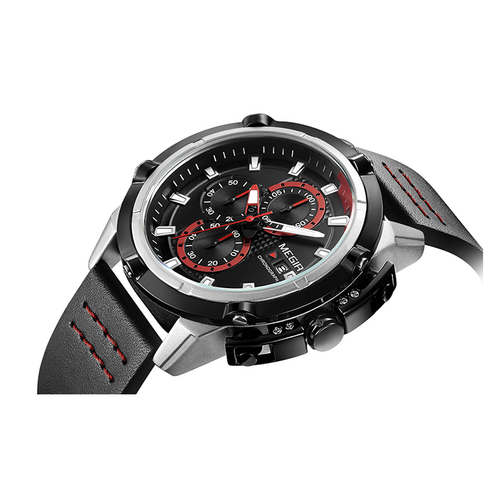 WW0480 Megir Chronograph Leather Belt Watch