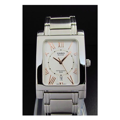 WW0304 Casio Beside Date Stainless Steel Chain Watch BEM-100D-7A3VDF