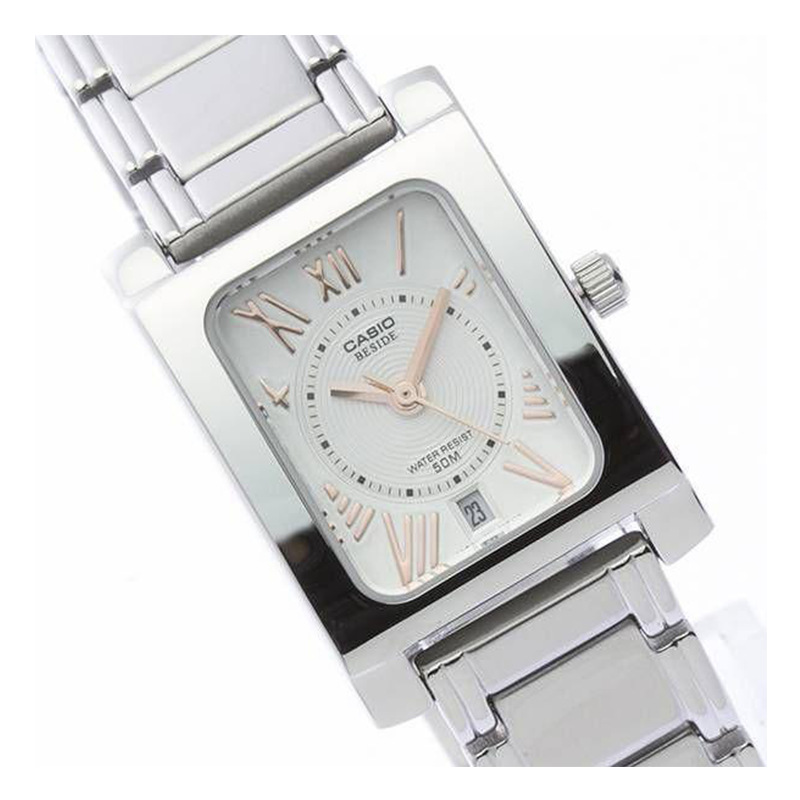 WW0300 Casio Beside Date Stainless Steel Ladies Chain Watch BEL-100D-7A3VDF