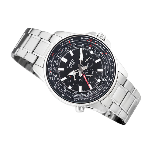 WW0235 Casio Enticer Sweep Second Stainless Steel Chain Watch MTP-SW320D-1AVDF