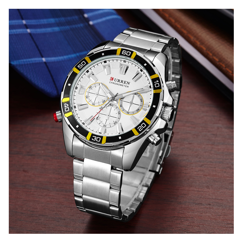 Curren stainless steel watch sales