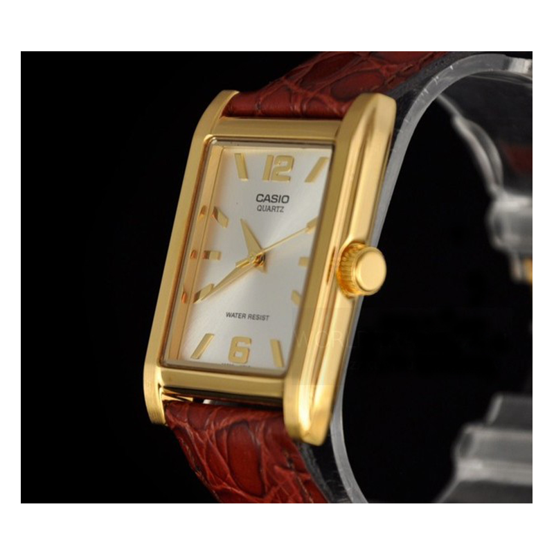 WW0243 Casio Enticer Golden Leather Belt Watch MTP-1235GL-7ADF