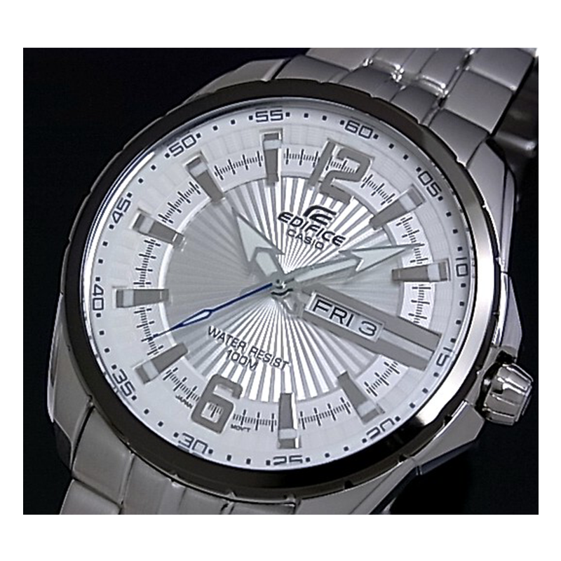 WW0382 Casio Edifice Day Date Stainless Steel Chain Watch EF-131D-7AVUDF