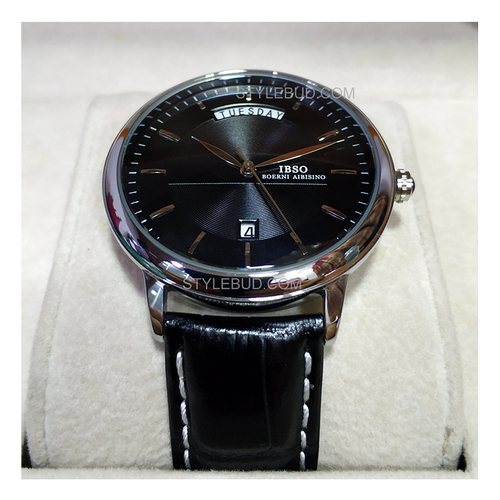 WW0372 IBSO Day Date Leather Belt Watch S3978G
