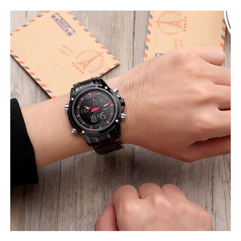 Naviforce dual 2025 time watch