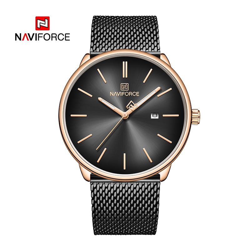WW1159 Naviforce Date Mesh Chain Watch NF3012G
