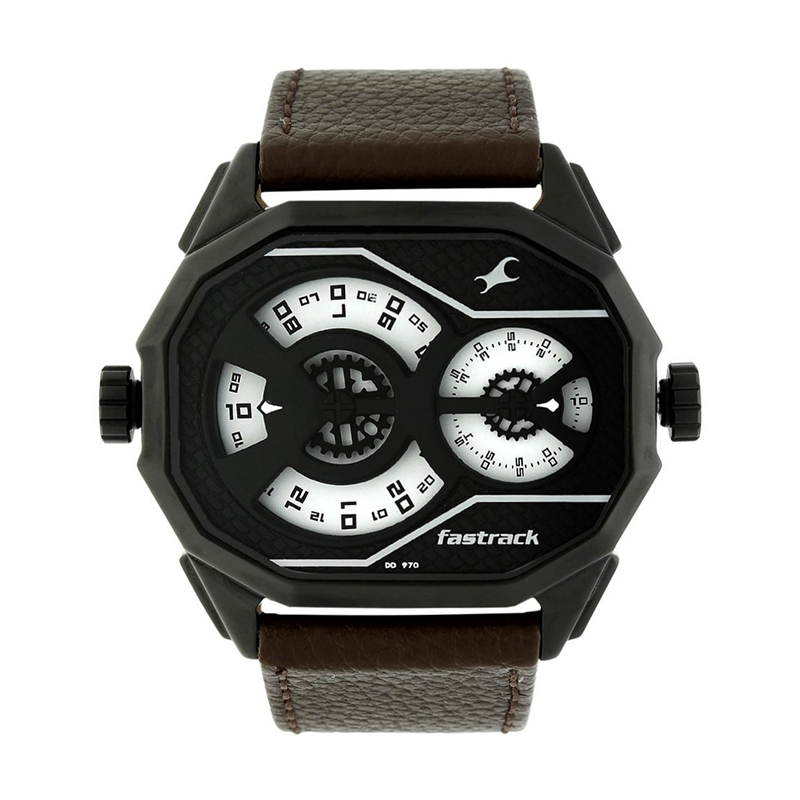WW0220 Original Fastrack Dual Dial Leather Belt Watch 3094 at Best