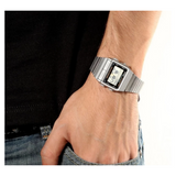 WW0644 Casio Vintage Data Bank Silver Chain Watch DB-380-1DF