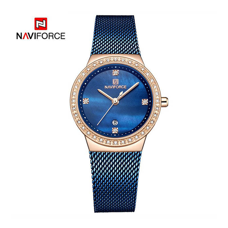 WW1179 Naviforce Ladies Date Mesh Chain Watch NF5005L