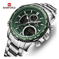 WW1207 Naviforce Multifunction Dual Time Chain Watch NF9182M