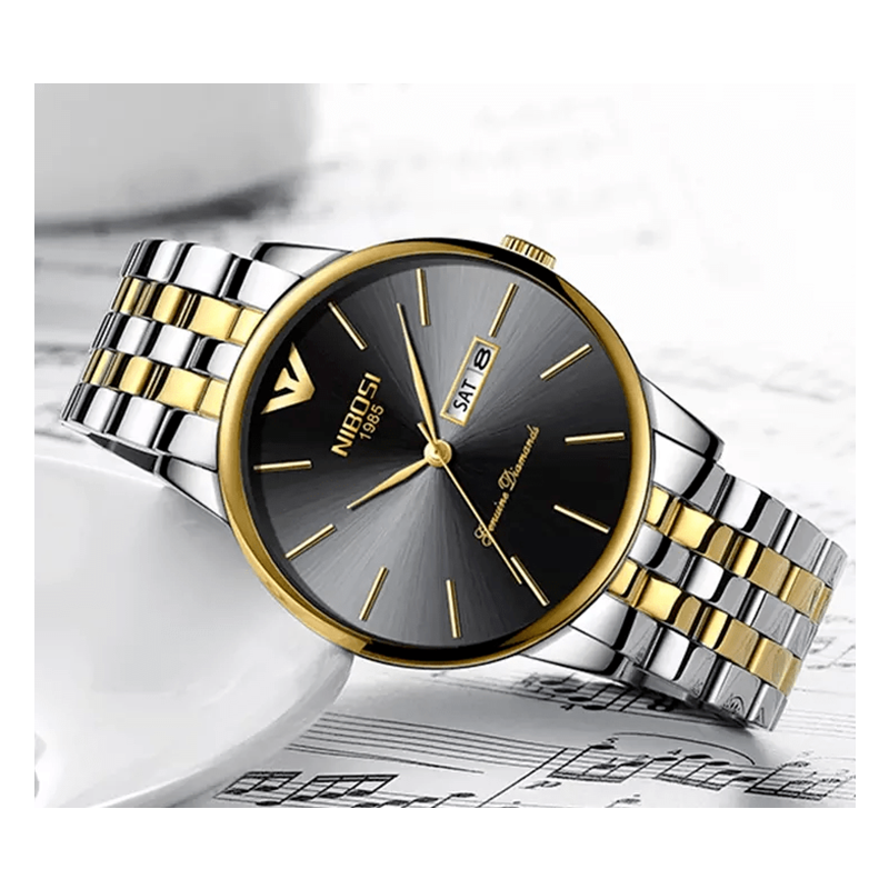 WW1139 Nibosi Day Date Chain Watch