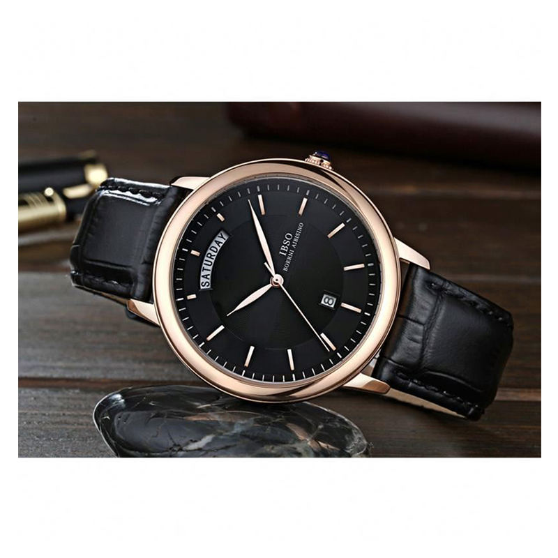 WW0737 IBSO Day Date Leather Belt Watch S3978G