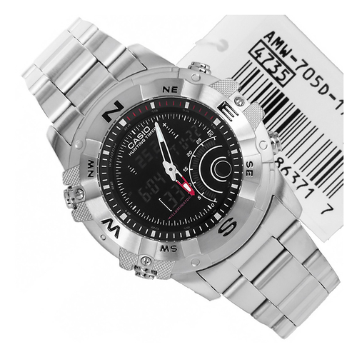 WW0292 Casio Youth Hunting Timer Stainless Steel Chain Watch AMW-705D-1AVDF