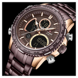 WW1208 Naviforce Multifunction Dual Time Chain Watch NF9182M