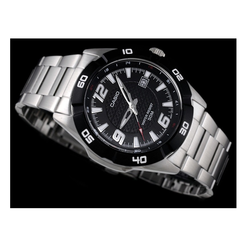 WW0408 Casio Enticer Date Chain Watch MTP-1292D-1AVDF