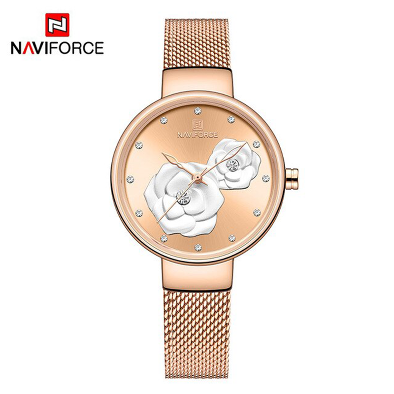 WW1176 Naviforce Ladies Mesh Chain Watch NF5013L