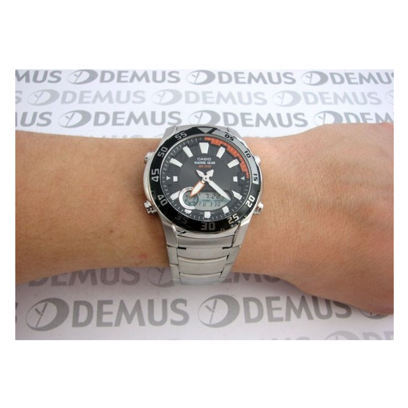 WW0387 Casio Youth Marine Gear Stainless Steel Chain Watch AMW-710D-1AVDF
