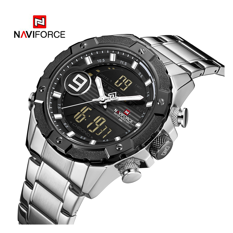 WW1134 Naviforce Multifunction Dual Time Chain Watch NF9146M