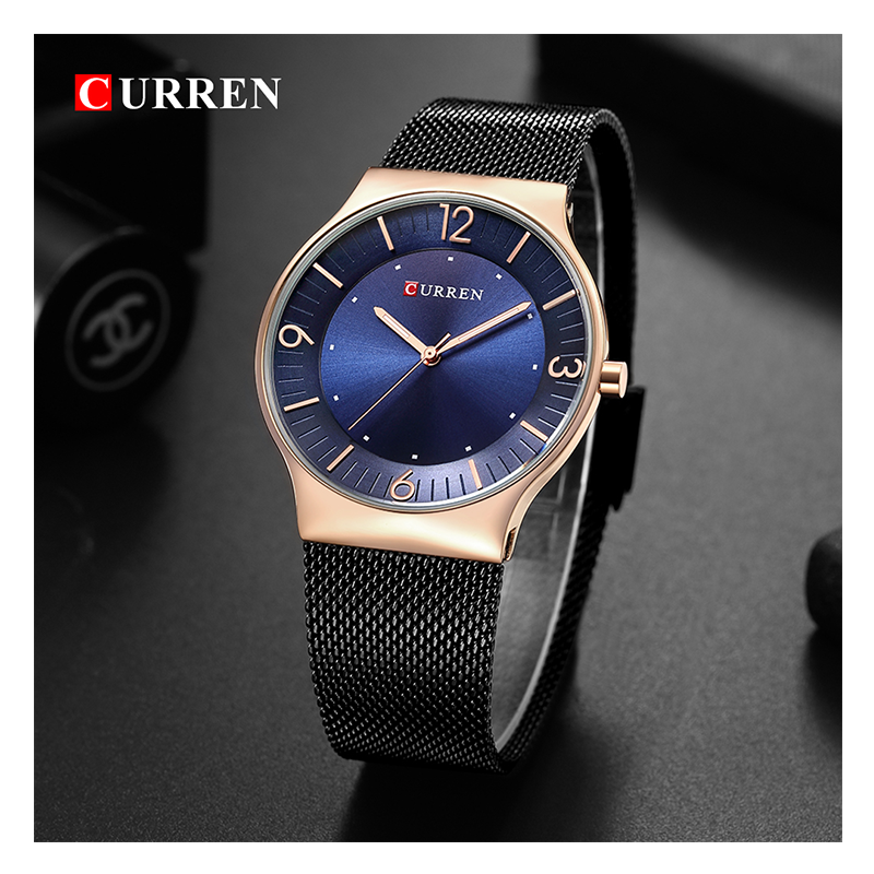 WW0158 Curren Slim Mesh Chain Watch
