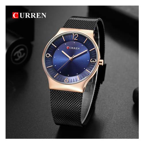 WW0158 Curren Slim Mesh Chain Watch