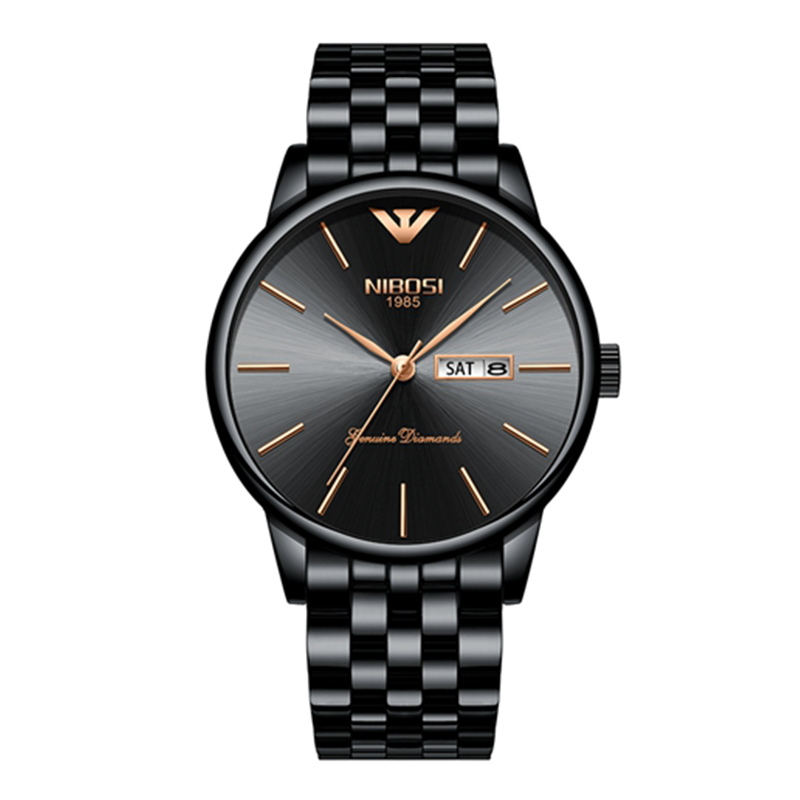 WW0754 Nibosi Day Date Chain Watch