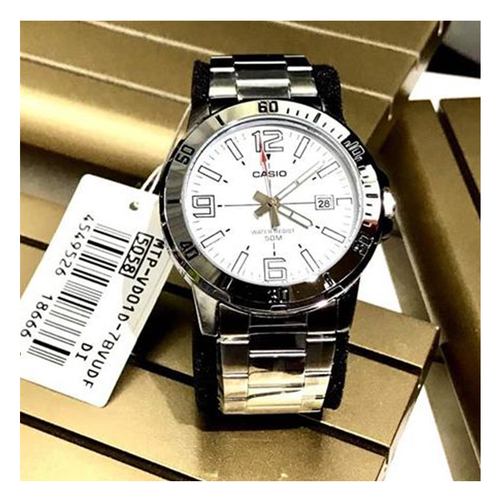 WW0011 Casio Enticer Date Chain Watch MTP-VD01D-7BVUDF