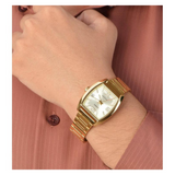 WW1298 Casio Standard Date Golden Chain Watch MTP-E107G-9ADF