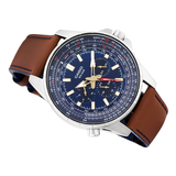 WW0239 Casio Enticer Sweep Second Leather Belt Watch MTP-SW320L-2AVDF