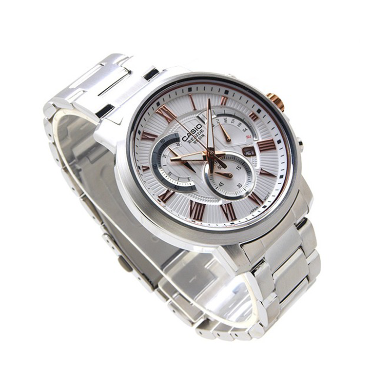 WW0380 Casio Beside Chronograph Stainless Steel Chain Watch BEM-506BD-7AVDF