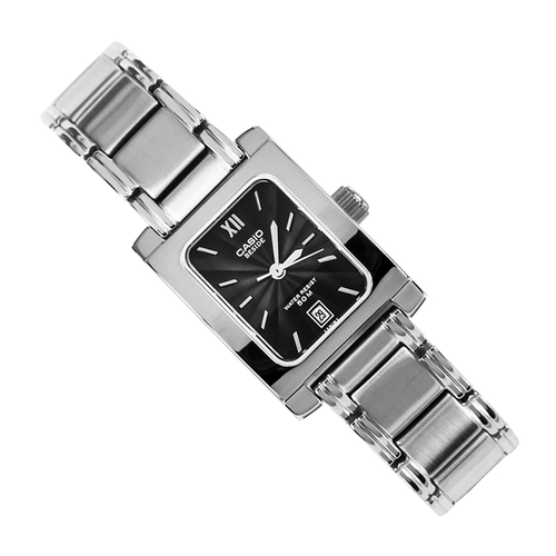 WW0297 Casio Beside Date Stainless Steel Ladies Chain Watch BEL-100D-1AVDF