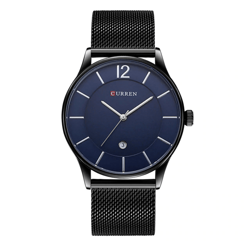 WW1123 Curren Date Mesh Chain Watch