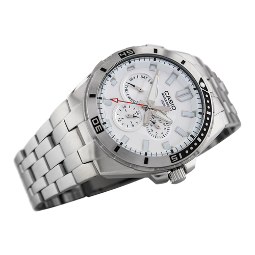WW0365 Casio Enticer Multifunction Stainless Steel Chain Watch MTD-1060D-7AVDF