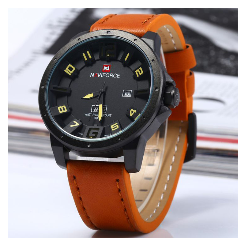 WW0557 Naviforce Day Date Belt Watch