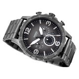 WW0265 Fossil Nate Chronograph Smoke Stainless Steel Chain Watch JR1437