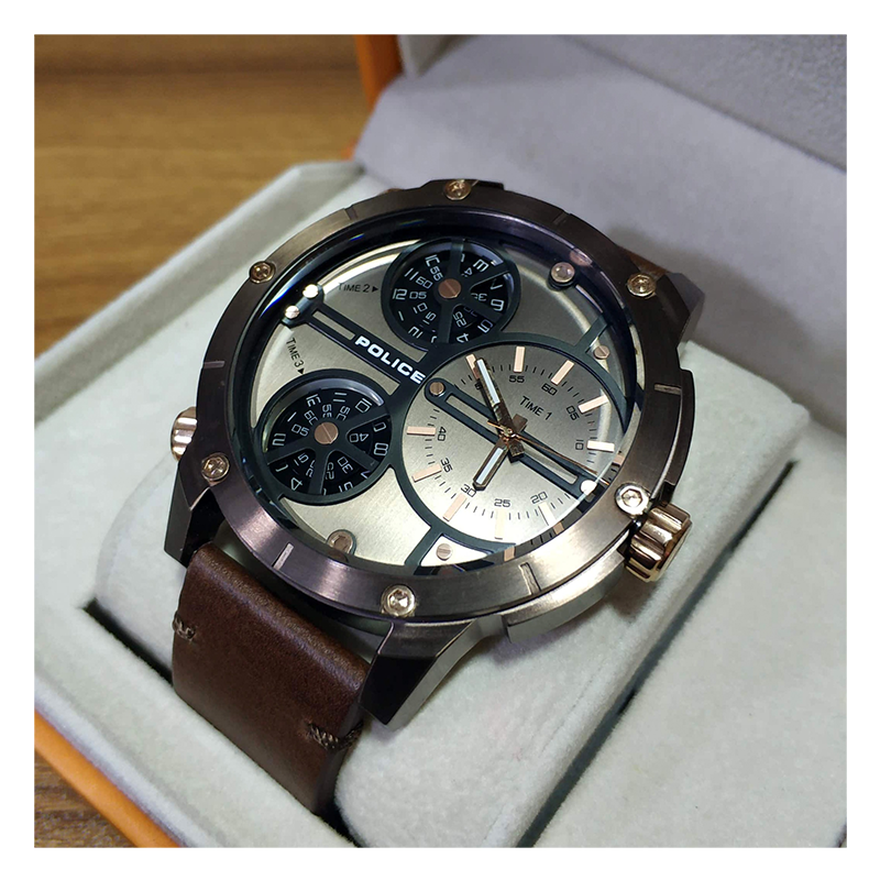 WW0209 Police Rattlesnake Triple Time Belt Watch PL14699JSBN12